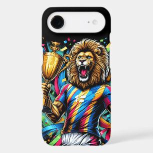 Lion Soccer Champion Trophy Football Victory