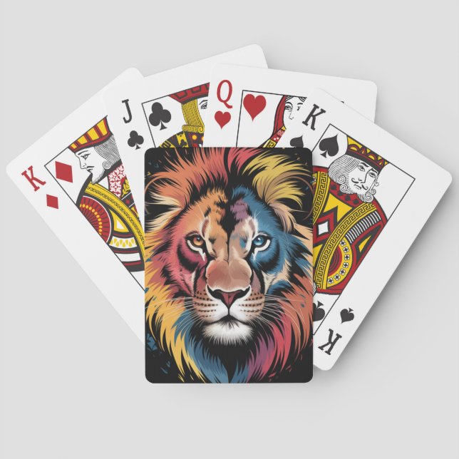 Lion Spiral Notebooks  Playing Cards (Back)