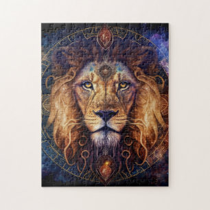Lion Spirit Mandala Visionary Art Jigsaw Puzzle