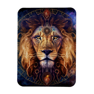 Lion Spirit Mandala Visionary Art Magnet