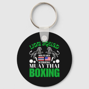 Lion Squad Thailand Kickboxing Muay Thai Mma Train Key Ring