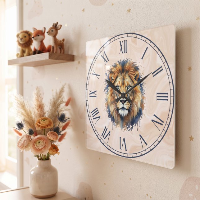 Lion Square Wall Clock (Creator Uploaded)