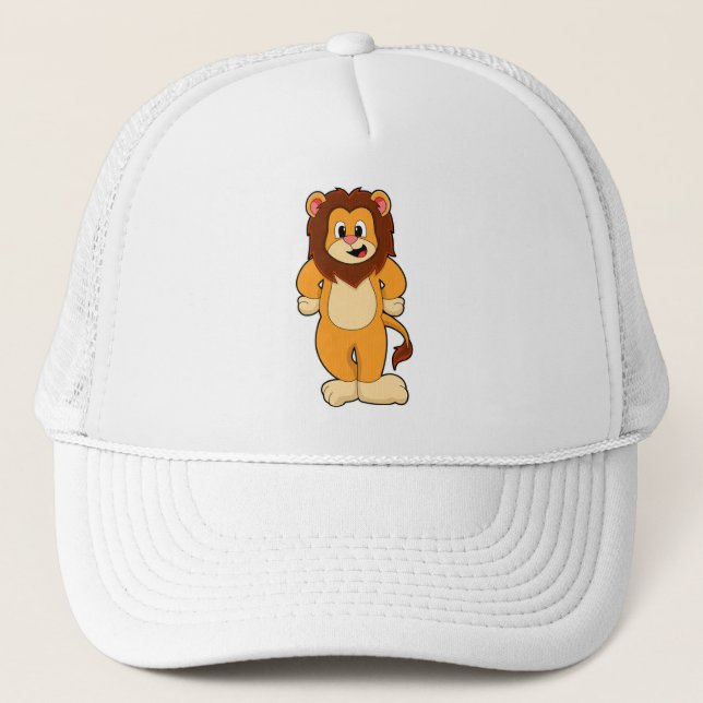 Lion standing trucker hat (Front)