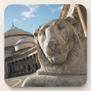 Lion statue in front of San Francesco di Paola Coaster
