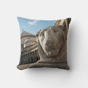Lion statue in front of San Francesco di Paola Cushion