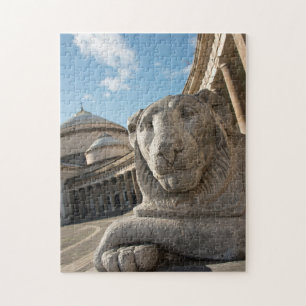Lion statue in front of San Francesco di Paola Jigsaw Puzzle