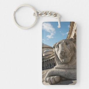 Lion statue in front of San Francesco di Paola Key Ring