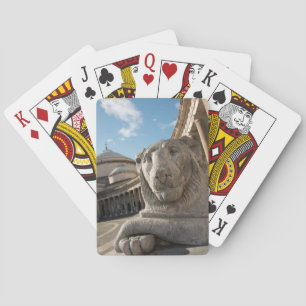 Lion statue in front of San Francesco di Paola Playing Cards