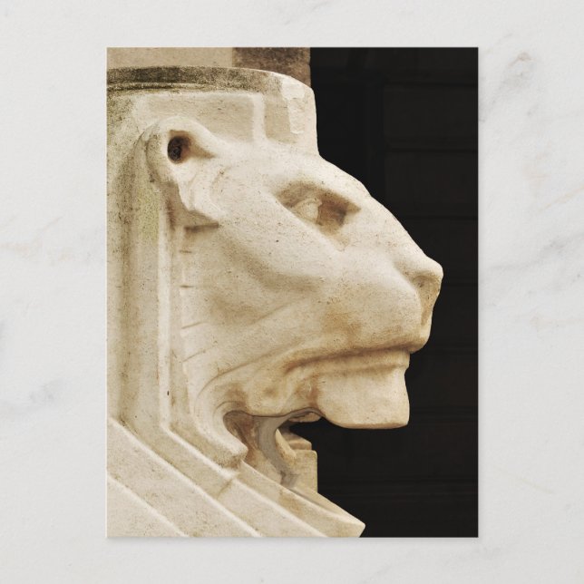 Lion statue in Nottingham Postcard (Front)