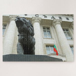 Lion statue, Sofia, Bulgaria 1014-pc Jigsaw Puzzle