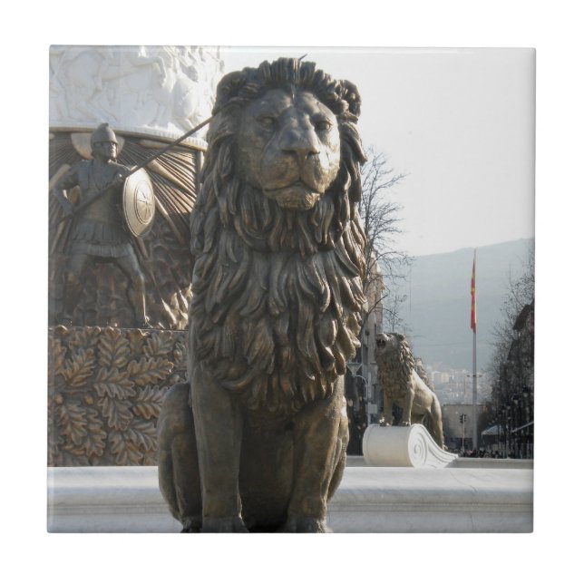 Lion Statue Tile (Front)