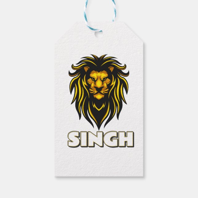 lion stickers gift tags (Back)