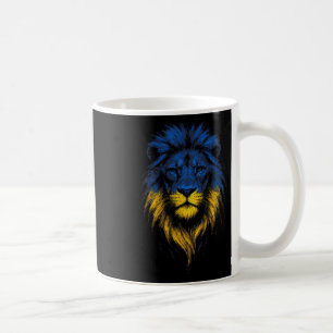 Lion Strength Art Ukrainian Flag Ukraine Coffee Mug