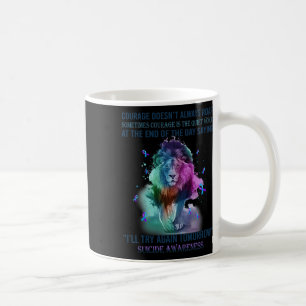 Lion Suicide Awareness Courage Doesn't Always Roar Coffee Mug