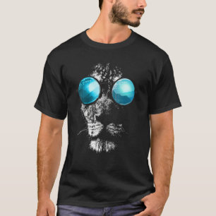 Lion Sunglasses Mountains Mountain Landscape Cool T-Shirt
