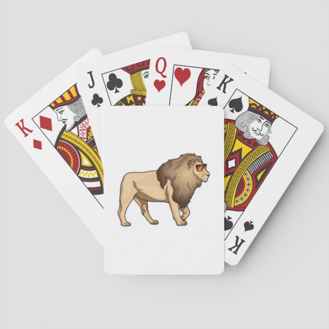 Lion Sunglasses Playing Cards (Back)