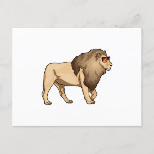 Lion Sunglasses Postcard