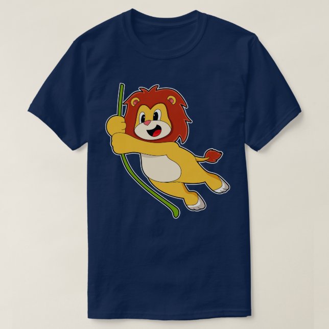 Lion Swinging Root rope T-Shirt (Design Front)