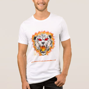 LION T SHIRT DESIGN ON FIRE 