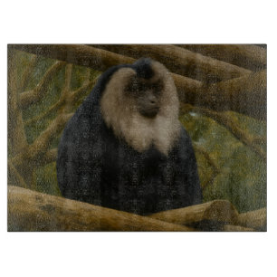 Lion-Tailed Macaque in Forest Sanctuary Cutting Board