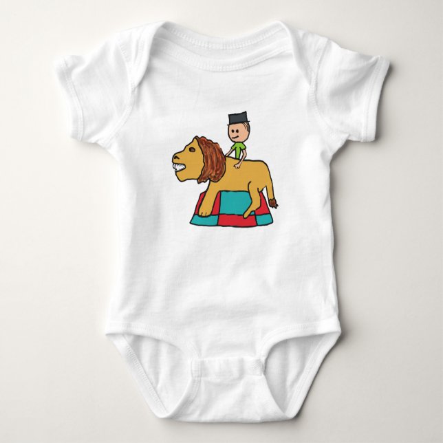 Lion Taming Baby Bodysuit (Front)