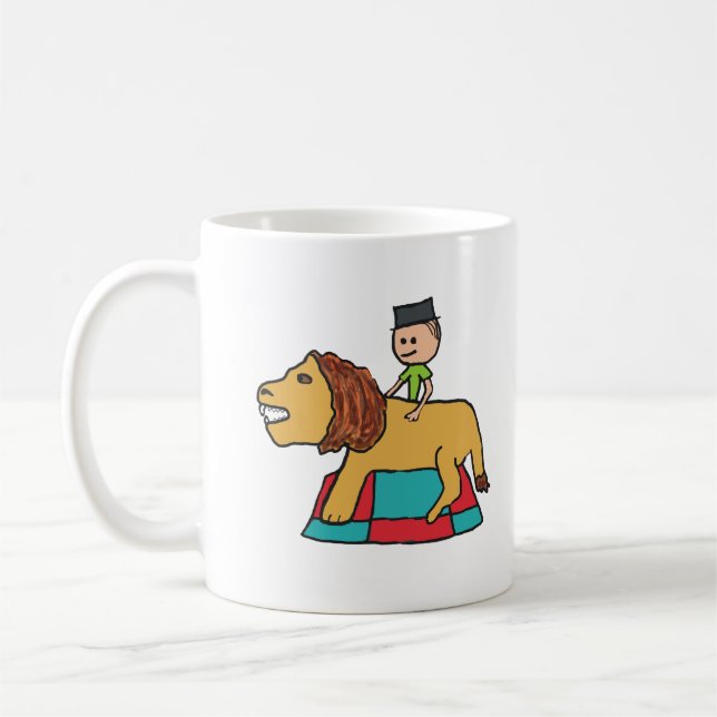 Lion Taming Coffee Mug (Left)