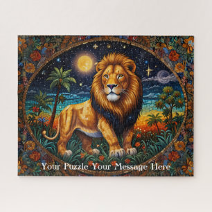 Lion tapestry fantasy painting mosaic diamond jigsaw puzzle