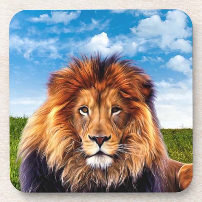 Lion The King of Forest-15475 Coaster (Front)