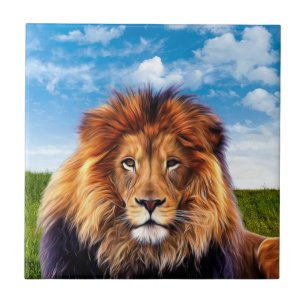 Lion The King of Forest Ceramic Tile