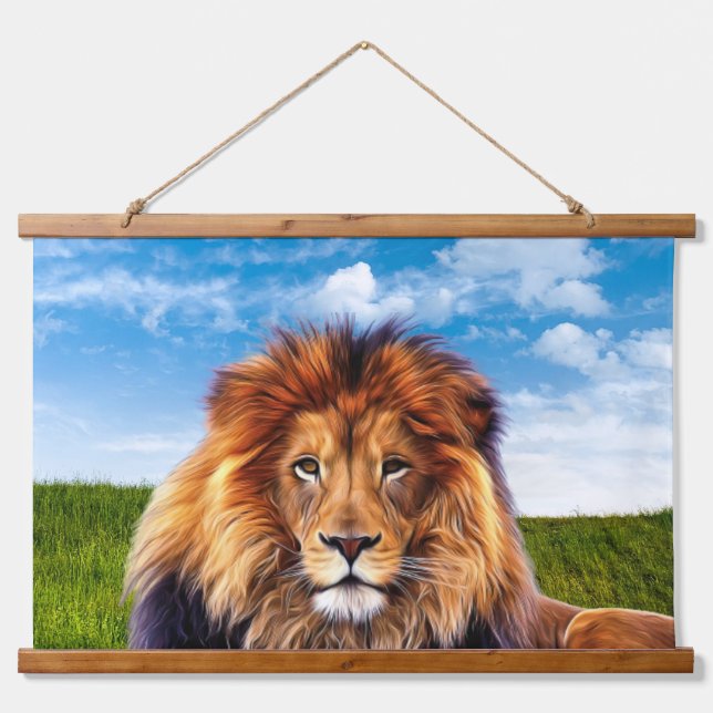 Lion The King of Forest Hanging Tapestry (Front)