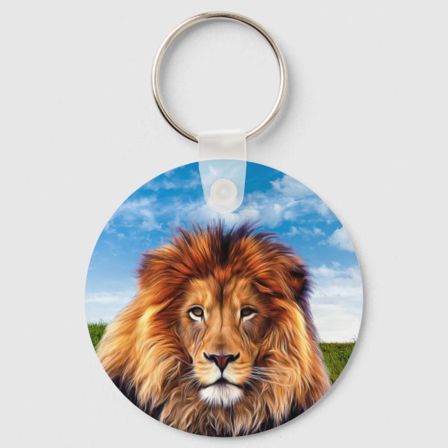 Lion The King of Forest Key Ring (Front)