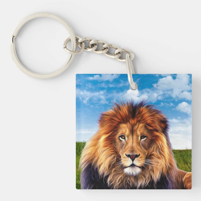 Lion The King of Forest Key Ring (Front)