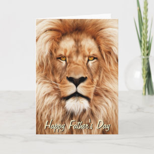 Lion The King Photo Painting Father's Day Card