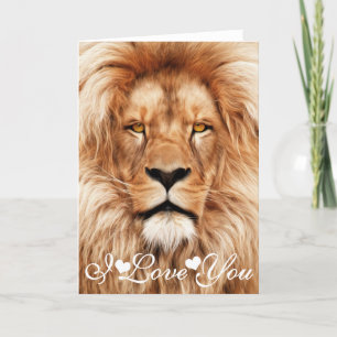 Lion The King Photo Painting I Love You Card