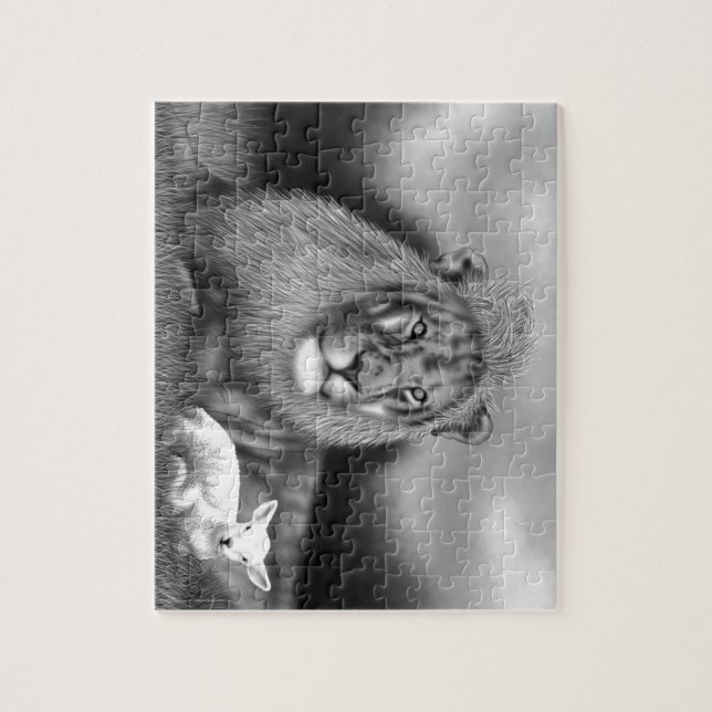 Lion & the Lamb Jigsaw Puzzle (Vertical)