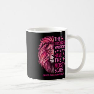 Lion The Strongest Warriors Breast Cancer Awarenes Coffee Mug