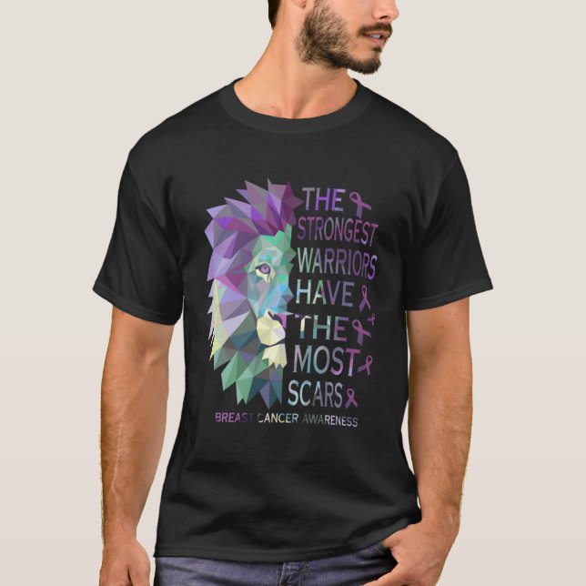 Lion The Strongest Warriors Have The Most Scars T-Shirt (Front)