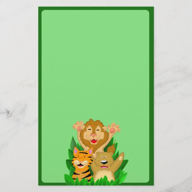 Lion Tiger and Bear Stationery (Front)