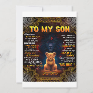 Lion To My Son Sometimes It's Hard Dad  Invitation