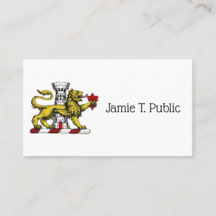 Lion Tower Fleur de Lis Crest Emblem C Business Card