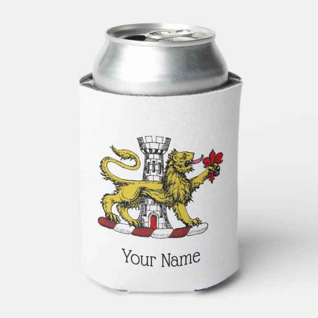 Lion Tower Fleur de Lis Crest Emblem C Can Cooler (Can Front)