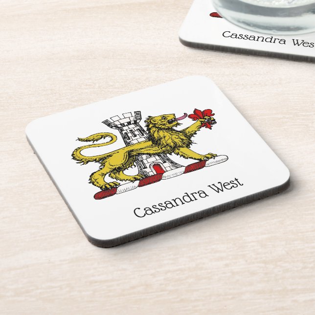 Lion Tower Fleur de Lis Crest Emblem C Coaster (Left Side)
