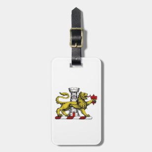 Lion Tower Fleur de Lis Crest Emblem C Luggage Tag