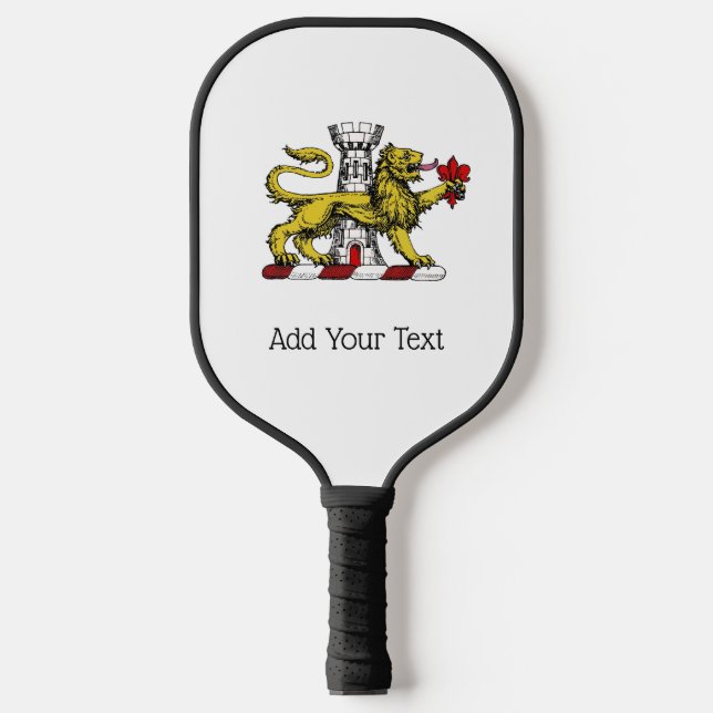 Lion Tower Fleur de Lis Crest Emblem C Pickleball Paddle (Front)