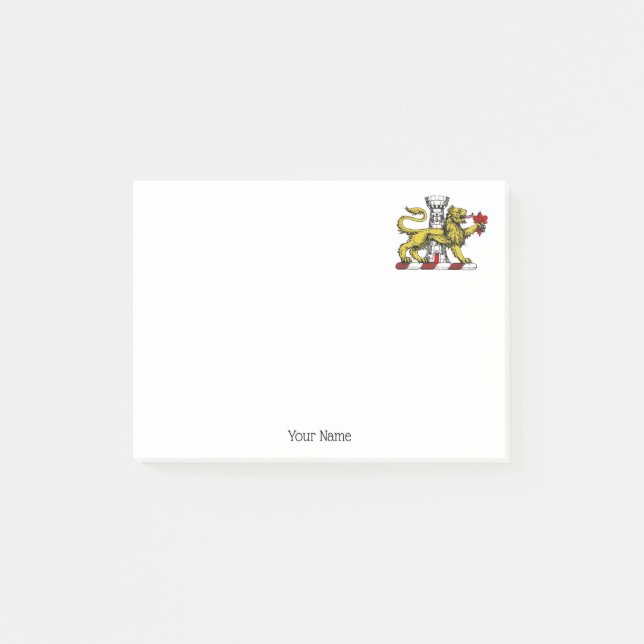 Lion Tower Fleur de Lis Crest Emblem C Post-it Notes (Front)