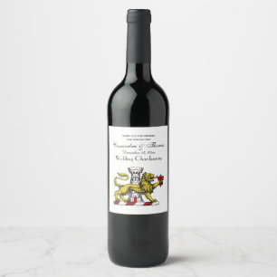 Lion Tower Fleur de Lis Crest Emblem C Wine Label