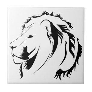 Lion Tribal 001 Ceramic Tile
