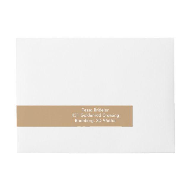 Lion Upscale Solid Colour Wraparound Address Label (Front)