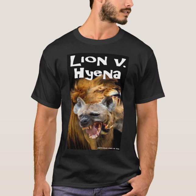 Lion v Hyena T-Shirt (Front)