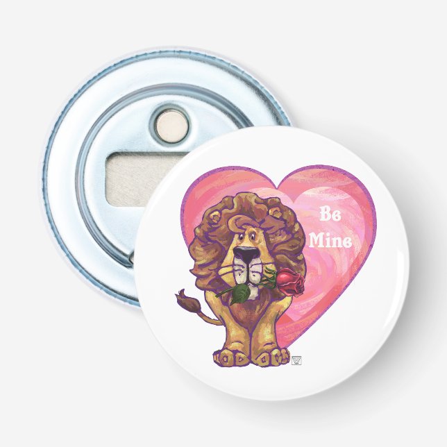 Lion Valentine's Day Bottle Opener (Front)